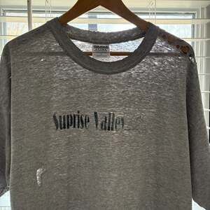 Vintage Super Thrashed Distressed Worn Zombie WIP Work T-Shirt Men's Size XL